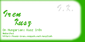 iren kusz business card